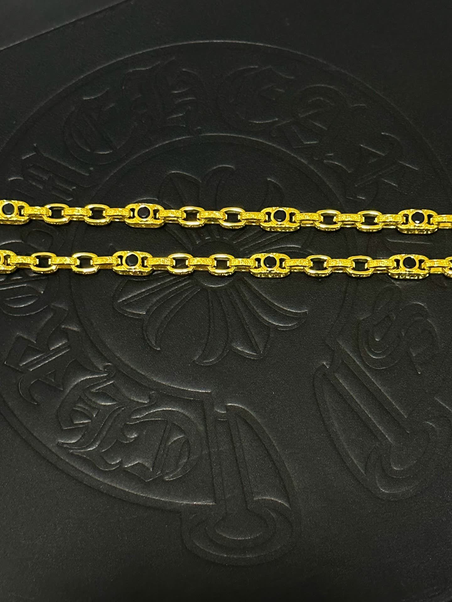 Chrome Hearts Gold Cross Pendant Necklace